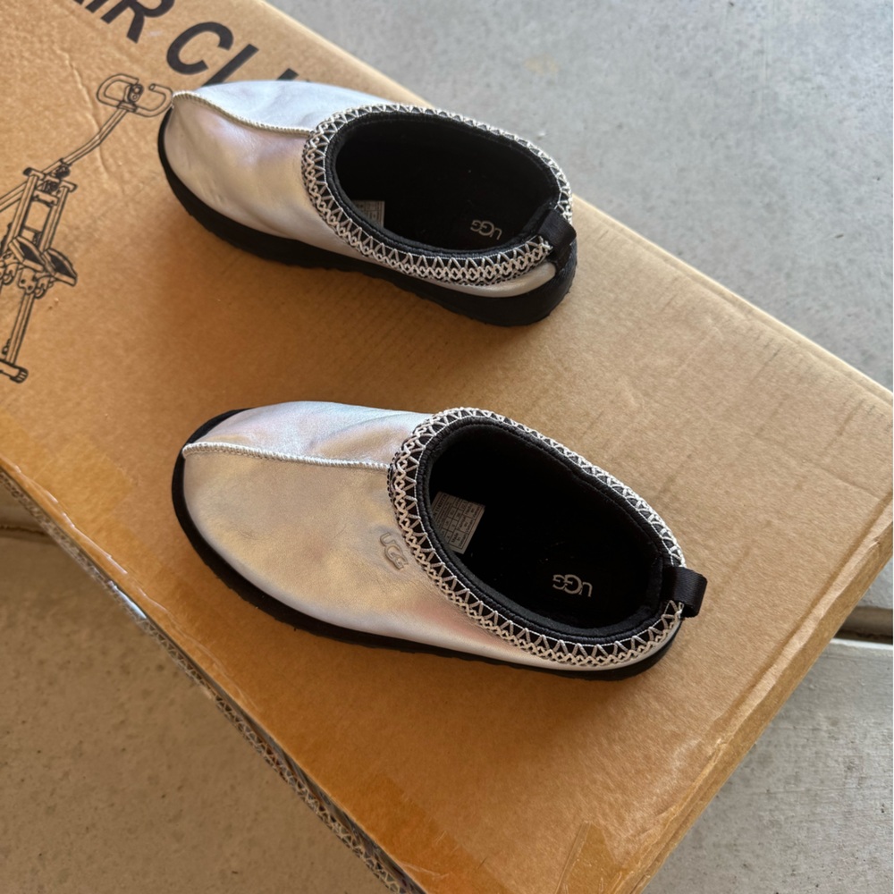 UGG Kids Silver Slip-On Shoes